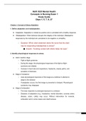 NUR 3525 Mental Health Concepts in Nursing Exam 1 Study Guide