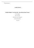 MGMT 404 Week 6 Course Project Part 3 (Includes Sections E and F); The Getta Byte – New Billing System Project (GRADED A) | UPDATED 2023 To complete the project schedule, follow the steps below. Watch the video located in “The Getta Byte – Billing System 