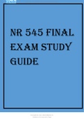 NR 545 Final Exam Study Guide.