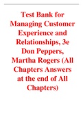 Managing Customer Experience and Relationships 3rd Edition By Don Peppers, Martha Rogers (Test Bank)