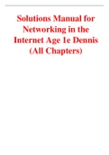 Networking in the Internet Age 1st Edition By Dennis (Solutions Manual)