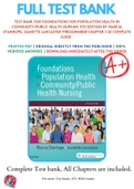 Test Bank For Foundations for Population Health in Community/Public Health Nursing 5th Edition by Marcia Stanhope; Jeanette Lancaster 9780323443838 Chapter 1-32 Complete Guide .