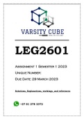 LEG2601 Assignment 1 Semester 1 2023 