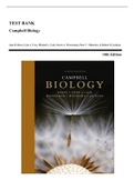 Test Bank - Campbell Biology, 10th Edition (Reece 2019) Chapter 1-56 | All Chapters