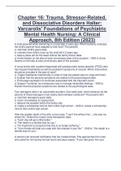 Chapter 16: Trauma, Stressor-Related,  and Dissociative Disorders Halter:  Varcarolis' Foundations of Psychiatric  Mental Health Nursing: A Clinical  Approach, 8th Edition