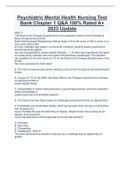 Psychiatric Mental Health Nursing Test Bank Chapter 1,Management, A Practical Introduction, 8th Edition, McGraw-Hill 8th edition test bank chapter 1 Q&A 2023 Update 100% Rated A+Davidson/London/Ladewig, Olds Maternal-Newborn Nursing and Women s Health Acr