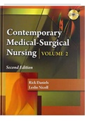 Contemporary Medical Surgical Nursing 2nd Edition Test Bank by Rick Daniels and Leslie Nicoll (A+ Rated Solution Guide, Newly Updated)