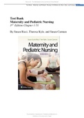  Maternity and Pediatric Nursing 3rd Edition latest update 2023