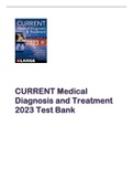 CURRENT Medical Diagnosis and Treatment 2023 Test Bank