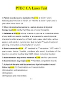 PTBC CA Laws Test. questions verified with 100% correct answers