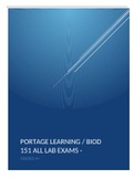 PORTAGE LEARNING BIOD 151 ALL LAB EXAMS 