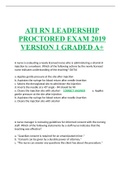 ATI RN LEADERSHIP PROCTORED EXAM 2019 VERSION 1 GRADED A+