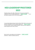 HESI LEADERSHIP PROCTORED 2023