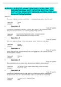 NURS6501/ NURS 6501 ADVANCED PATHOPHYSIOGY FINAL TEST  PREPARATION EXAM (BEST PREDICTOR QUESTION FROM  PAST ACTUAL EXAM) (BEST REVISION MATERIAL) NURS 6501  Advanced Pathophysiology