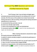 ILE Exam Prep 2023 Questions and Answers (Verified Answers by Expert)