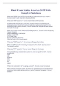 Scribe America Final Exam  2023 With Complete Solutions