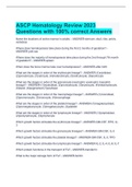  ASCP Hematology Review 2023 Questions with 100% correct Answers