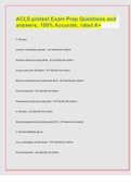 ACLS pretest Exam Prep Questions and answers, 100% Accurate, rated A+