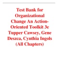 Organizational Change An Action-Oriented Toolkit 3rd Edition By Tupper Cawsey, Gene Deszca, Cynthia Ingols (Test Bank)