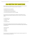 CNA WRITTEN TEST QUESTIONS