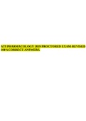 ATI PHARMACOLOGY 2019 PROCTORED EXAM- CORRECT ANSWERS. 