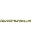 NURSING 5140 All SG Questions Combined (Module 1-12) Study Questions And 100% Verified Answers 2023.