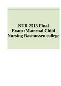 NUR 2513 Maternal Child Health Exam 1 Fall 2022 - Rasmussen