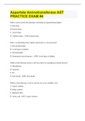 Aspartate Aminotransferase AST PRACTICE EXAM #4 (40 PAGES)