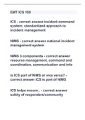 EMT ICS 100 wit 100% correct answers