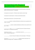 CCI Adult Echo CTL Physics of Ultrasound 16% (COMPLETE SOLUTION)