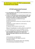 Nr 324 Exam review ATI RN Fundamentals Proctored Focus