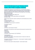 NYS EMT-B State Exam Written Study Guide 2023 With Complete Solution