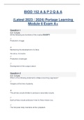 BIOD 152 / BIOD152 (Latest 2023 / 2024) A & P 2 Portage Learning Module 6 Exam A+