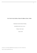 POLI330N-11626: Political Science Part I: How the Courts Address or Respect Our Rights as Citizens - Outline Chamberlain University School of Nursing