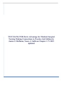 TEST BANK FOR Davis Advantage for Medical-Surgical Nursing Making Connections to Practice 2nd Edition by Janice J. Hoffman, Nancy J. Sullivan Chapter 1-71 2023 updated