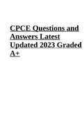 CPCE Questions and Answers Latest Updated 2023 Graded A+