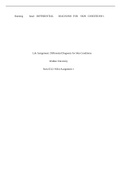 DNRS 6512F-16, DNRS 6512-16, DNRS 6512C-16, NURS 6512F-16, NURS 6512N-16, NURS 6512C-16, Week 4 Lab Assignment; Differential Diagnosis for Skin Conditions