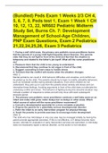 (Bundled) Peds Exam 1 Weeks 2/3 CH 4, 5, 6, 7, 8, Peds test 1, Exam 1 Week 1 CH 10, 12, 13, 22, NR602 Pediatric Midterm Study Set, Burns Ch. 7: Development Management of School-Age Children, PNP Exam Questions, Exam 2 Pediatrics 21,22,24,25,26, Exam 3 Ped