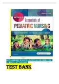 HONKEBERRY: WONG’S ESSENTIALS OF PEDIATRIC NURSING, 10TH EDITION TEST BANK