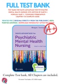 Test Bank For Davis Advantage for Psychiatric Mental Health Nursing 10th Edition By Karyn I. Morgan; Mary C. Townsend 9780803699670 Chapter 1-43 Complete Guide .