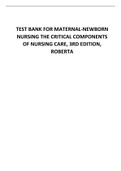 Test Bank for Maternal-Newborn Nursing: The Critical Components of Nursing Care, 3rd Edition, Roberta Durham, Linda Chapman Chapter 1-19|Complete Guide A+