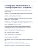 Sociology SOC-200: Introduction to Sociology chapter 1 quiz Study Guide Latest 2023/2024