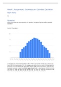 MATH 399 Week 1 Assignment; Skewness and Standard Deviation Work Time