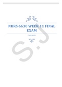 NURS 6630 WEEK 11 FINAL EXAM WITH ANSWERS 