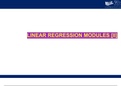 LINEAR REGRESSION MODULES [II]