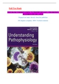 TEST BANK UNDERSTANDING PATHOPHYSIOLOGY, 5TH EDITION  HUETHER AND MCCANCE (All Chapters Complete, Answers verified 100%)