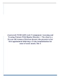 (Answered) NURS 6630 week 5 Assignment: Assessing and Treating Patients With Bipolar Disorder > The client is a 26-year-old woman of Korean descent who presents to her first appointment following a 21-day hospitalization for onset of acute mania. She w