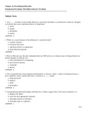 CHAPTER 14: PSYCHOLOGICAL DISORDERS Exam Elaborations Questions and Answers , Case Scenarios, Essays CHAPTER 14 ONLY (Introducing Psychology 5th Edition, Schacter Test Bank)