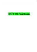 BIOD 171 Final Exam (Latest-2023)/ BIOD171 Final Exam / BIOD 171 Microbiology Final Exam: Essential Microbiology W/ Lab: Portage Learning |100% Correct Q & A|