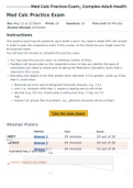  NR341Med Calc Practice Exam_ Complex Adult Health .Updated 2022/2023